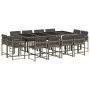 Set comedor de jardín con cojines 13 pzas ratán sintético gris de , Conjuntos de jardín - Ref: Foro24-3211580, Precio: 834,36...