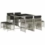 Garden dining set 9 pieces with light gray synthetic rattan cushions by , Garden sets - Ref: Foro24-3210959, Price: 407,64 €,...