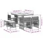 Garden dining set 9 pieces with light gray synthetic rattan cushions by , Garden sets - Ref: Foro24-3210959, Price: 407,64 €,...