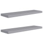 Floating wall shelves 2 pcs MDF gray 90x23.5x3.8 cm by vidaXL, Shelves and shelves - Ref: Foro24-323860, Price: 38,47 €, Disc...