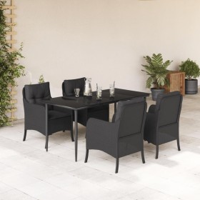 5-piece garden furniture set with black synthetic rattan cushions by , Garden sets - Ref: Foro24-3211923, Price: 543,98 €, Di...