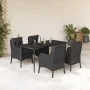 Gartenmöbel-Set, 5-teilig, mit schwarzen Polstern aus synthetischem Rattan von , Gartensets - Ref: Foro24-3211923, Preis: 521...