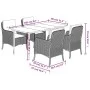 Gartenmöbel-Set, 5-teilig, mit schwarzen Polstern aus synthetischem Rattan von , Gartensets - Ref: Foro24-3211923, Preis: 521...