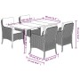 Gartenmöbel-Set, 5-teilig, mit schwarzen Polstern aus synthetischem Rattan von , Gartensets - Ref: Foro24-3211923, Preis: 543...