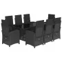 9-piece garden dining set with black synthetic rattan cushions by , Garden sets - Ref: Foro24-3212253, Price: 1,00 €, Discoun...