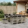 11-piece garden dining set with gray synthetic rattan cushions by , Garden sets - Ref: Foro24-3210971, Price: 566,39 €, Disco...