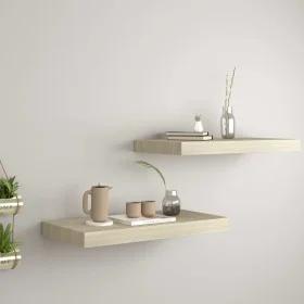 Floating wall shelves 2 units MDF oak 50x23x3.8 cm by vidaXL, Shelves and shelves - Ref: Foro24-323872, Price: 25,45 €, Disco...