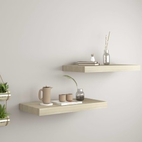 Schwebende Wandregale 2 Stück MDF Eiche 50x23x3,8 cm von vidaXL, Regale und Regale - Ref: Foro24-323872, Preis: 24,99 €, Raba...
