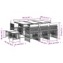 Set de comedor de jardín 11 pzas y cojines ratán sintético gris de , Conjuntos de jardín - Ref: Foro24-3210971, Precio: 527,7...