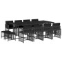 Garten-Essgruppe mit 13-teiligen Kissen aus schwarzem Kunststoff-Rattan. von , Gartensets - Ref: Foro24-3211699, Preis: 665,3...