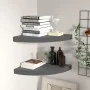 Schwebende Eckregale 2 Stk. MDF glänzend grau 35x35x3,8 cm von vidaXL, Regale und Regale - Ref: Foro24-323914, Preis: 41,65 €...