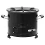Black metal wood-burning camping stove, 36x26x22.5 cm by , Chimneys - Ref: Foro24-319439, Price: 85,21 €, Discount: %
