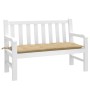 Cojín para banco de jardín tela beige melange 120x50x7 cm