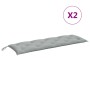 Gartenbankkissen 2 Stück in hellem meliertem Grau, 150x50x7 cm von , Kissen für Stühle und Sofas - Ref: Foro24-4002608, Preis...