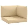 Cushions for pallet sofa 3 units beige melange fabric by , Cushions for chairs and sofas - Ref: Foro24-4002655, Price: 42,58 ...