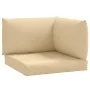 Cushions for pallet sofa 3 units beige melange fabric by , Cushions for chairs and sofas - Ref: Foro24-4002655, Price: 42,58 ...