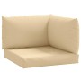 Kissen für Palettensofa, 3 Stück, Stoff in Beige Melange. von , Kissen für Stühle und Sofas - Ref: Foro24-4002655, Preis: 42,...