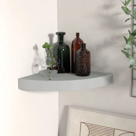 Estante flotante de esquina MDF gris 25x25x3,8 cm de vidaXL, Estantes y estanterías - Ref: Foro24-323901, Precio: 19,02 €, De...