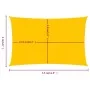 Rectangular HDPE yellow shade sail 160 g/m² 2x3.5 m by , Umbrellas - Ref: Foro24-311558, Price: 24,32 €, Discount: %