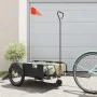 Fahrradanhänger aus Eisen und schwarzem Oxford-Stoff von , Fahrradanhänger - Ref: Foro24-94199, Preis: 104,97 €, Rabatt: %