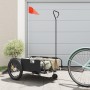 Fahrradanhänger aus Eisen und schwarzem Oxford-Stoff von , Fahrradanhänger - Ref: Foro24-94199, Preis: 107,15 €, Rabatt: %