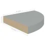 Gray MDF corner floating shelf 25x25x3.8 cm by vidaXL, Shelves and shelves - Ref: Foro24-323901, Price: 19,05 €, Discount: %