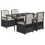 Set de muebles jardín 5 pzas con cojines ratán sintético negro by , Garden sets - Ref: Foro24-3262960, Price: 503,24 €, Disco...