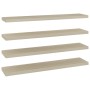 Estantes flotantes pared 4 uds MDF color roble 120x23,5x3,8 cm de vidaXL, Estantes y estanterías - Ref: Foro24-323885, Precio...