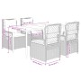 Gartenmöbel-Set, 5-teilig, mit schwarzen Polstern aus synthetischem Rattan von , Gartensets - Ref: Foro24-3262960, Preis: 511...