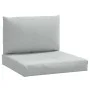 Cojines para sofá de palets 2 uds tela gris claro melange by , Cushions for chairs and sofas - Ref: Foro24-4002641, Price: 56...
