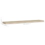 Estantes flotantes pared 4 uds MDF color roble 120x23,5x3,8 cm de vidaXL, Estantes y estanterías - Ref: Foro24-323885, Precio...