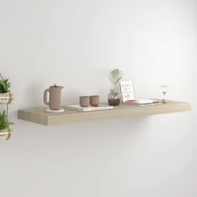 Oak color MDF floating wall shelf 80x23.5x3.8 cm by vidaXL, Shelves and shelves - Ref: Foro24-323877, Price: 25,36 €, Discoun...