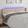 Cabecero con LED cuero sintético capuchino 183x16x78/88 cm en Cabeceros y pies de cama | Comprar online en Foro24