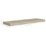 Oak color MDF floating wall shelf 80x23.5x3.8 cm by vidaXL, Shelves and shelves - Ref: Foro24-323877, Price: 25,36 €, Discoun...