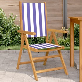 Gartenstühle 2 Stück Massivholz Akazie und blau-weißer Stoff von , Gartenstühle - Ref: Foro24-367662, Preis: 153,36 €, Rabatt: %
