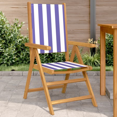 Gartenstühle 2 Stück Massivholz Akazie und blau-weißer Stoff von , Gartenstühle - Ref: Foro24-367662, Preis: 153,36 €, Rabatt: %