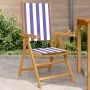 Gartenstühle 2 Stück Massivholz Akazie und blau-weißer Stoff von , Gartenstühle - Ref: Foro24-367662, Preis: 150,44 €, Rabatt: %