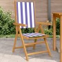Gartenstühle 2 Stück Massivholz Akazie und blau-weißer Stoff von , Gartenstühle - Ref: Foro24-367662, Preis: 153,36 €, Rabatt: %