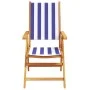 Sillas de jardín 2 uds madera maciza acacia y tela azul blanco by , Garden chairs - Ref: Foro24-367662, Price: 150,44 €, Disc...