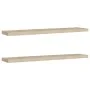 Floating wall shelves 2 pcs MDF oak color 120x23.5x3.8cm by vidaXL, Shelves and shelves - Ref: Foro24-323884, Price: 52,72 €,...