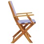 Gartenstühle 2 Stück Massivholz Akazie und blau-weißer Stoff von , Gartenstühle - Ref: Foro24-367674, Preis: 106,71 €, Rabatt: %
