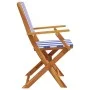 Sillas de jardín 2 uds madera maciza acacia y tela azul blanco de , Sillas de jardín - Ref: Foro24-367674, Precio: 104,65 €, ...