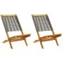 Gartenstühle 2 Stück Massivholz Akazie Polypropylen Grau von , Gartenstühle - Ref: Foro24-367688, Preis: 122,61 €, Rabatt: %