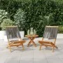 Gartenstühle 2 Stück Massivholz Akazie Polypropylen Grau von , Gartenstühle - Ref: Foro24-367688, Preis: 122,61 €, Rabatt: %
