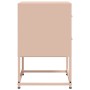Mesita de noche de acero rosa 36x39x60,5 cm de , Mesitas de noche - Ref: Foro24-846460, Precio: 71,80 €, Descuento: %