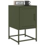 Mesitas de noche 2 unidades acero verde oliva 36x39x60,5 cm by , Nightstands - Ref: Foro24-846455, Price: 82,34 €, Discount: %