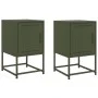 Nachttische, 2 Stück, Olivengrünes Stahl, 36x39x60,5 cm. von , Nachttische - Ref: Foro24-846455, Preis: 81,43 €, Rabatt: %