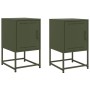 Nachttische, 2 Stück, Olivengrünes Stahl, 36x39x60,5 cm. von , Nachttische - Ref: Foro24-846455, Preis: 82,34 €, Rabatt: %