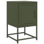 Mesitas de noche 2 unidades acero verde oliva 36x39x60,5 cm by , Nightstands - Ref: Foro24-846455, Price: 82,34 €, Discount: %
