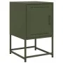 Mesitas de noche 2 unidades acero verde oliva 36x39x60,5 cm de , Mesitas de noche - Ref: Foro24-846455, Precio: 81,43 €, Desc...